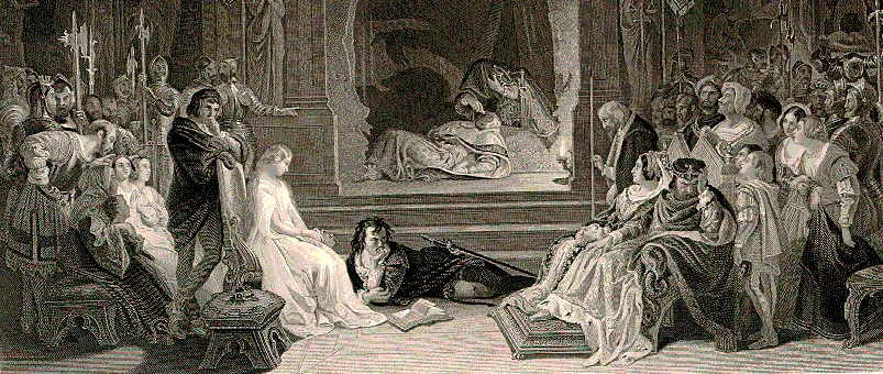 Hamlet'ten bir sahne. Wikimedia.